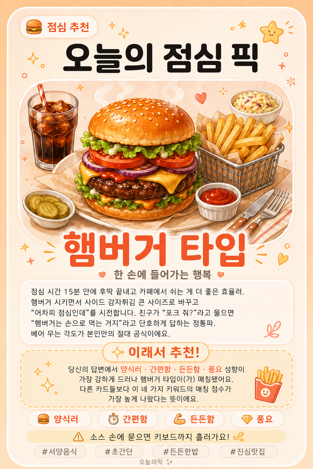 햄버거 타입 카드 이미지
