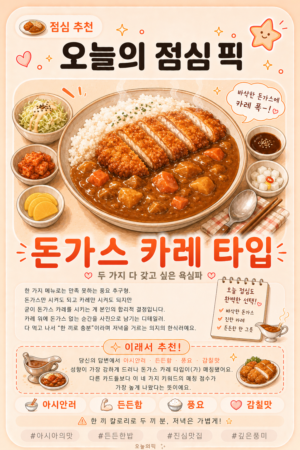 돈가스 카레 타입 카드 이미지
