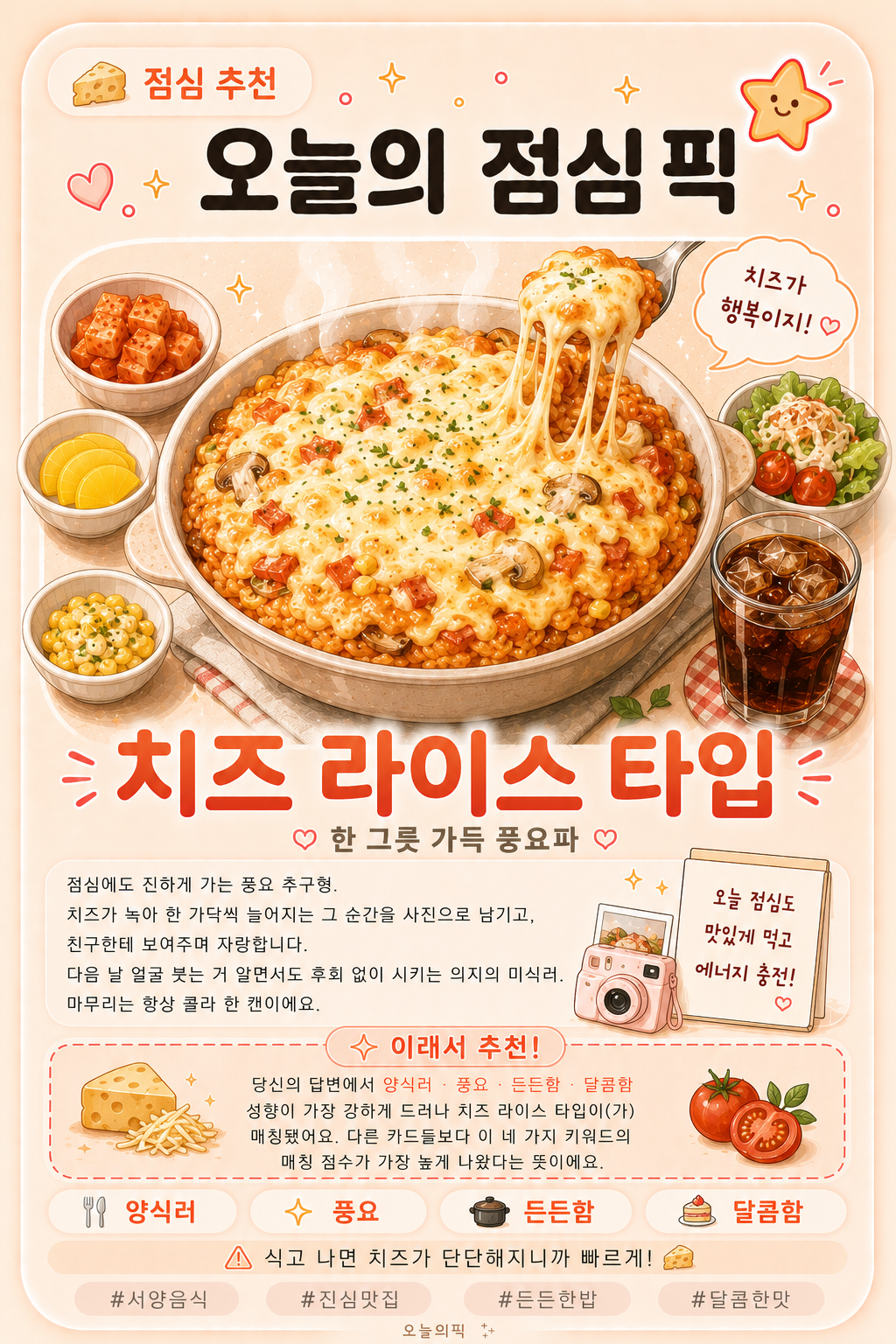 치즈 라이스 타입 카드 이미지