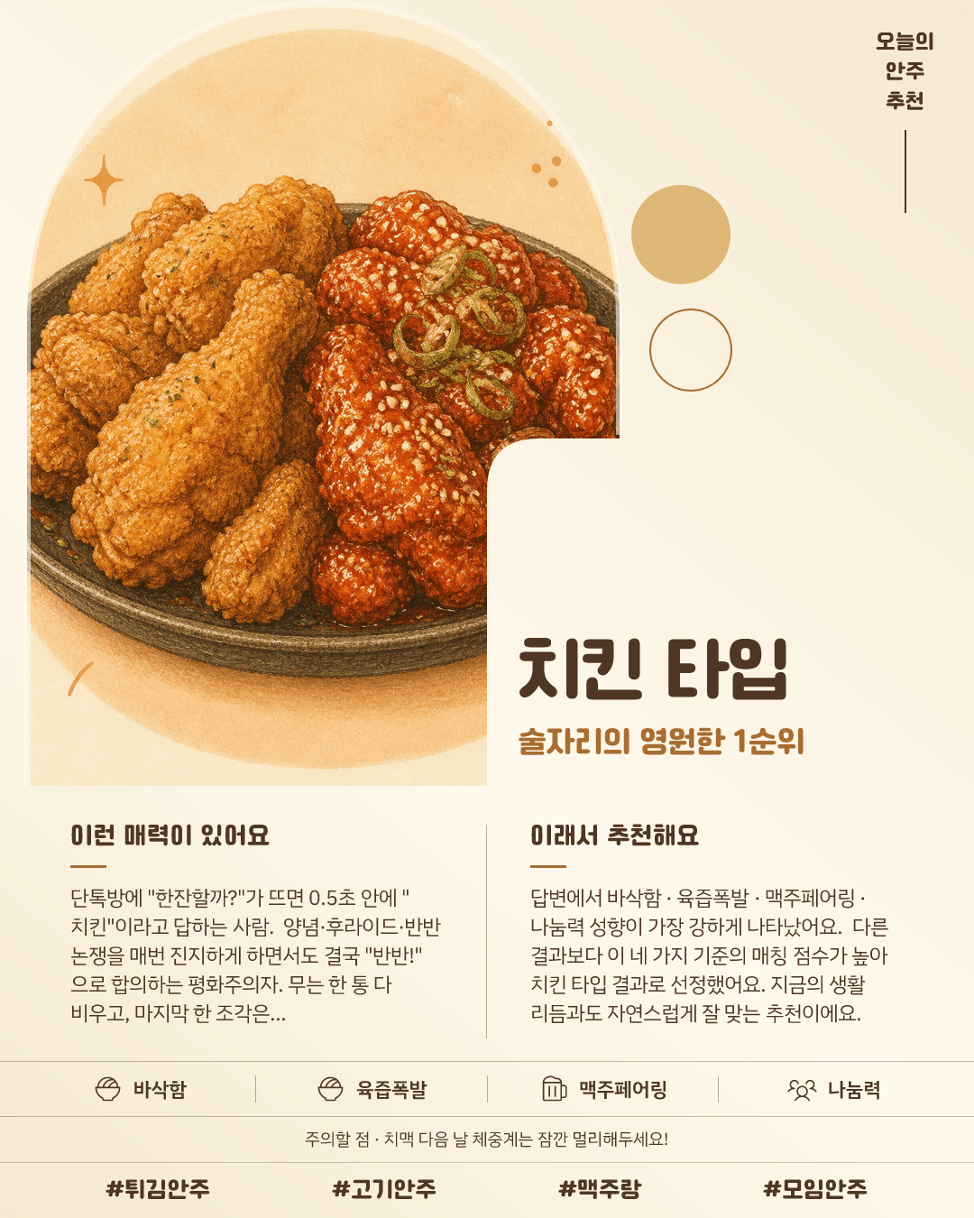 치킨 타입 카드 이미지
