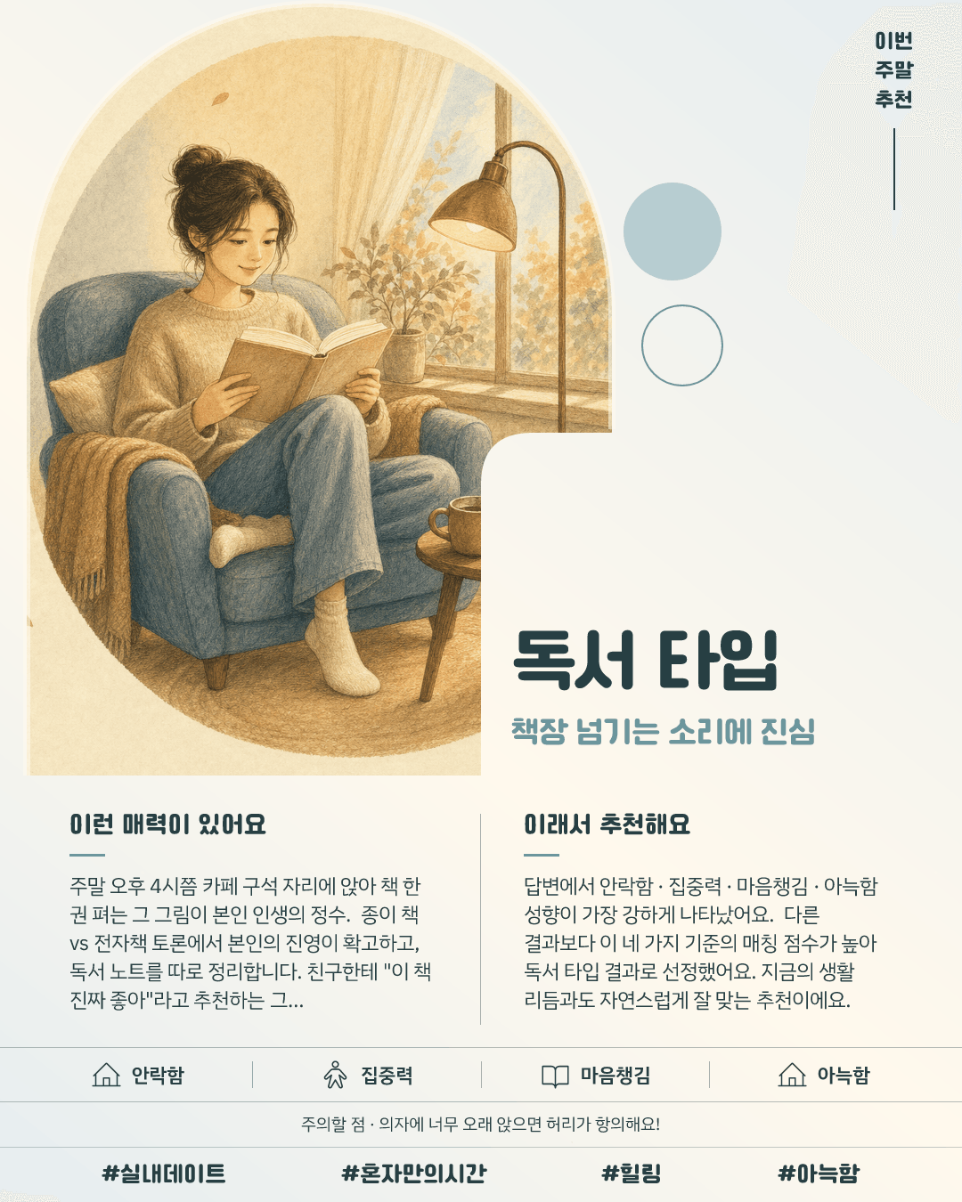 독서 타입 카드 이미지