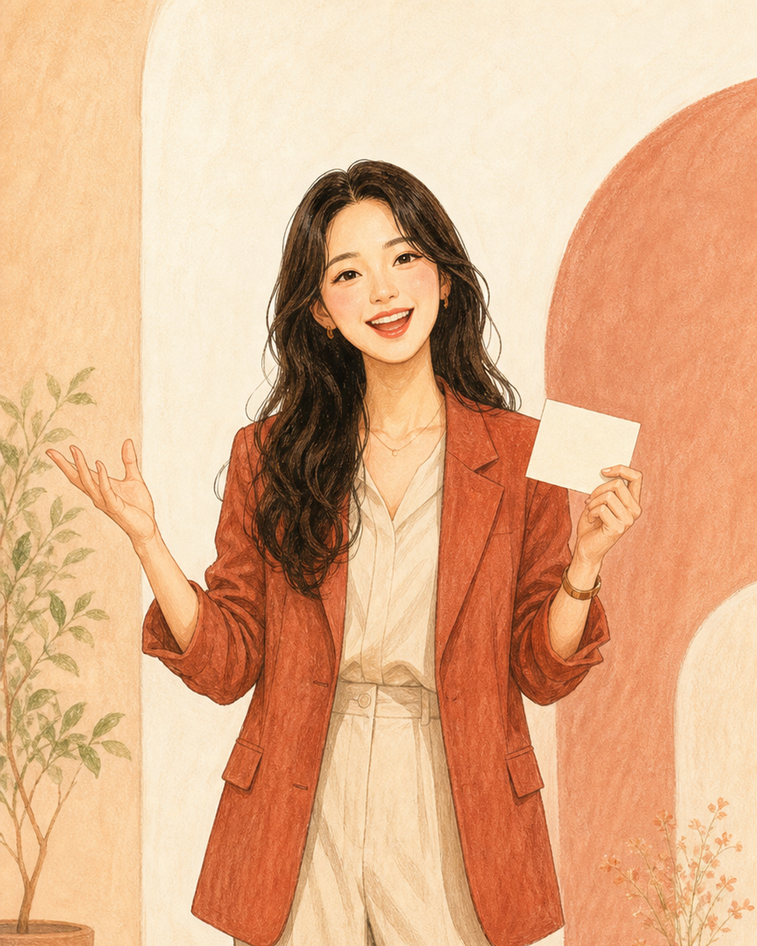 선명한 관계협상가 여성 결과 캐릭터 이미지