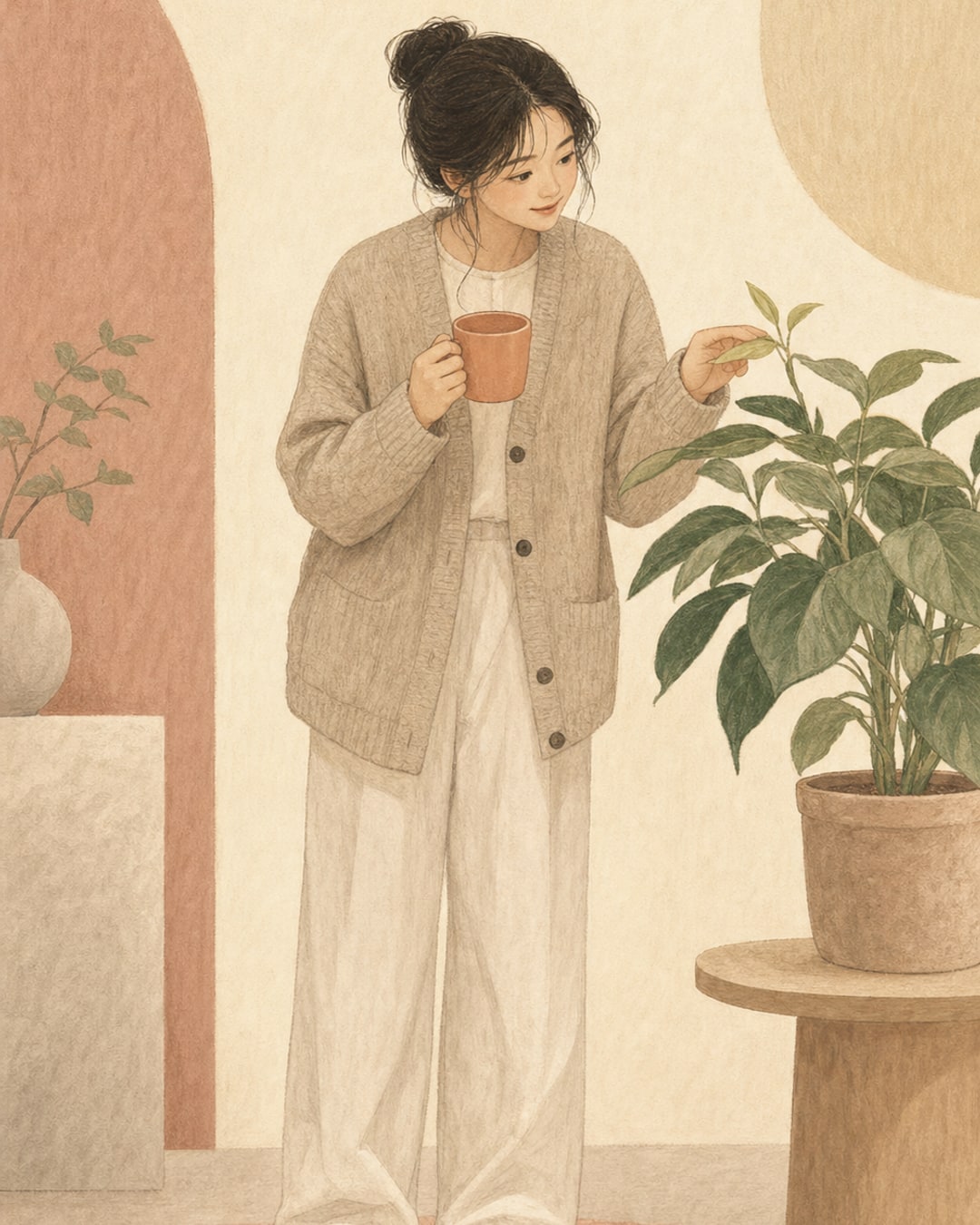 섬세한 관찰자 여성 캐릭터