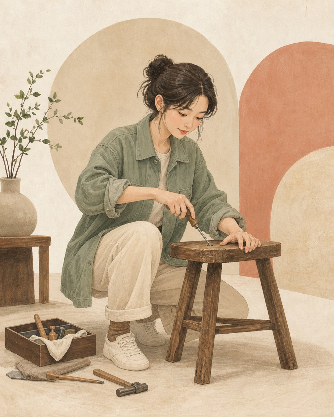 조용한 해결사 여성 캐릭터