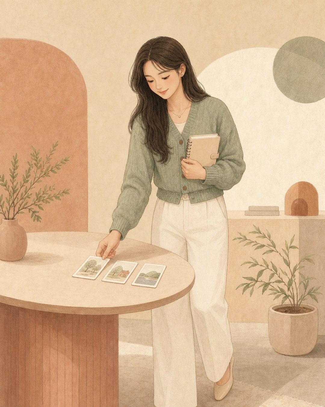 부드러운 설계자 여성 캐릭터