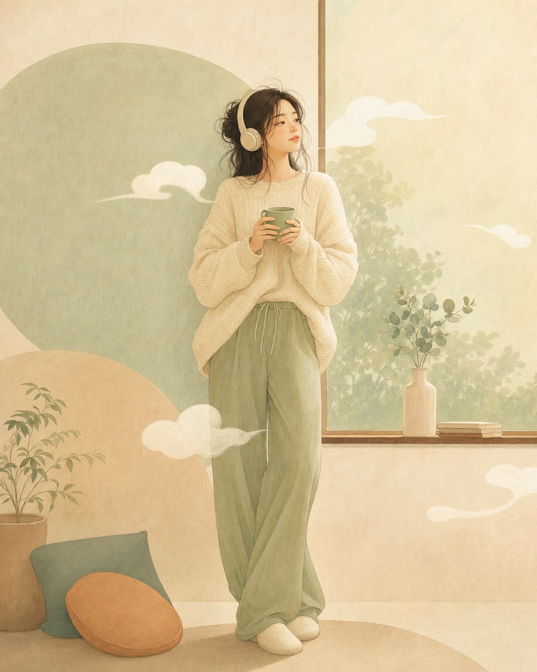 고요한 몽상가 여성 캐릭터